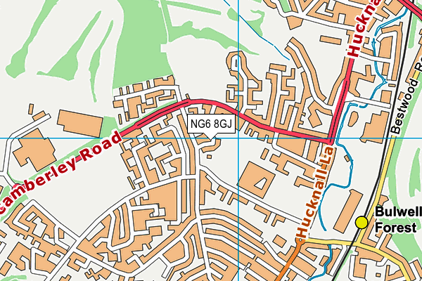 NG6 8GJ map - OS VectorMap District (Ordnance Survey)