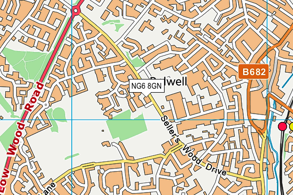 Nottingham Outlaws Bmx Track map (NG6 8GN) - OS VectorMap District (Ordnance Survey)