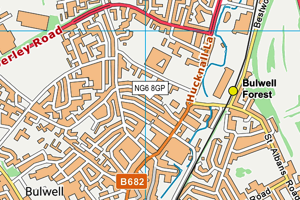 NG6 8GP map - OS VectorMap District (Ordnance Survey)