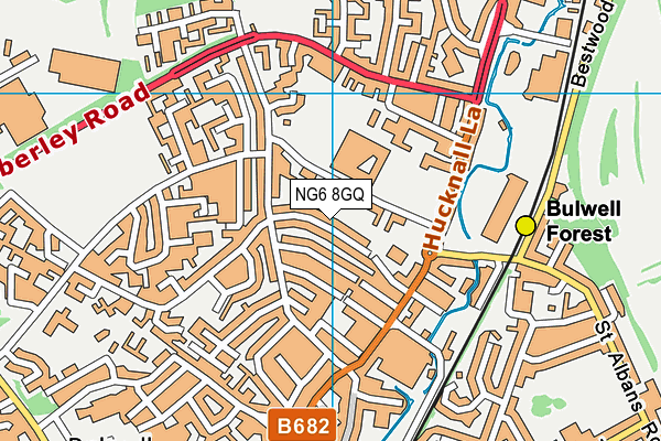 NG6 8GQ map - OS VectorMap District (Ordnance Survey)