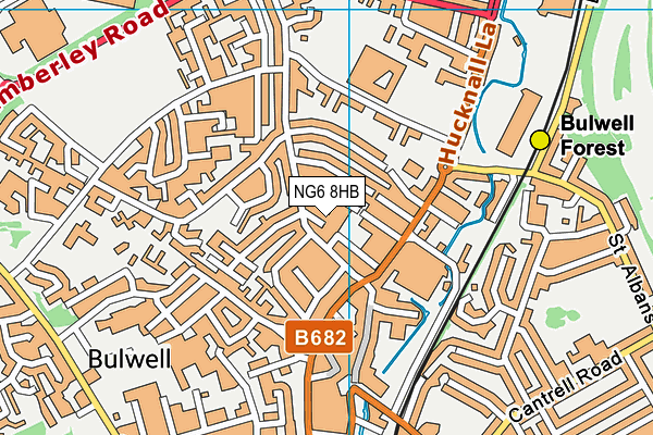 NG6 8HB map - OS VectorMap District (Ordnance Survey)