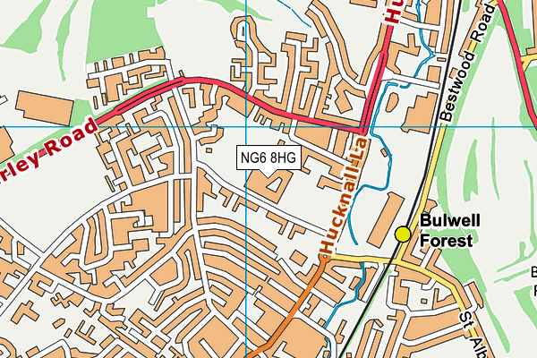 Bulwell Academy map (NG6 8HG) - OS VectorMap District (Ordnance Survey)