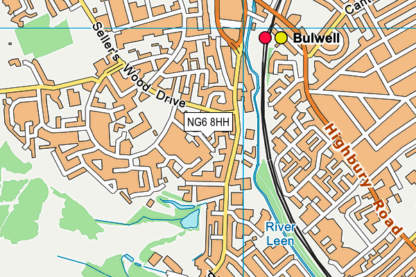 NG6 8HH map - OS VectorMap District (Ordnance Survey)