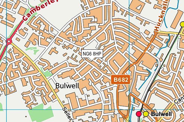 NG6 8HP map - OS VectorMap District (Ordnance Survey)