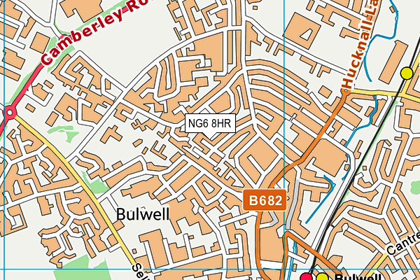 NG6 8HR map - OS VectorMap District (Ordnance Survey)