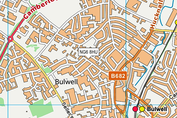 NG6 8HU map - OS VectorMap District (Ordnance Survey)