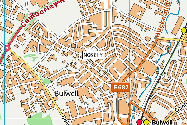 NG6 8HY map - OS VectorMap District (Ordnance Survey)