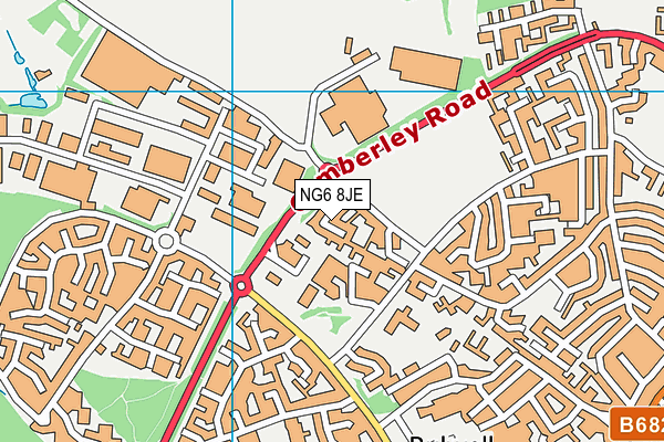 NG6 8JE map - OS VectorMap District (Ordnance Survey)