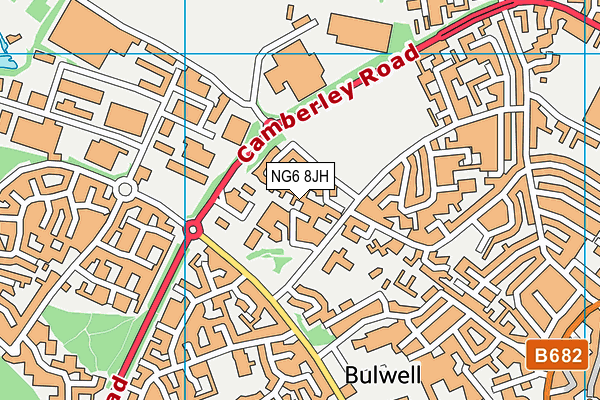 NG6 8JH map - OS VectorMap District (Ordnance Survey)