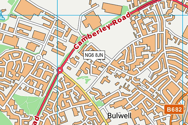 NG6 8JN map - OS VectorMap District (Ordnance Survey)