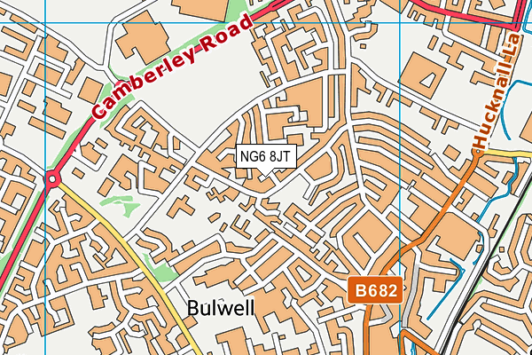 NG6 8JT map - OS VectorMap District (Ordnance Survey)