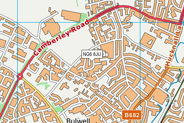 NG6 8JU map - OS VectorMap District (Ordnance Survey)