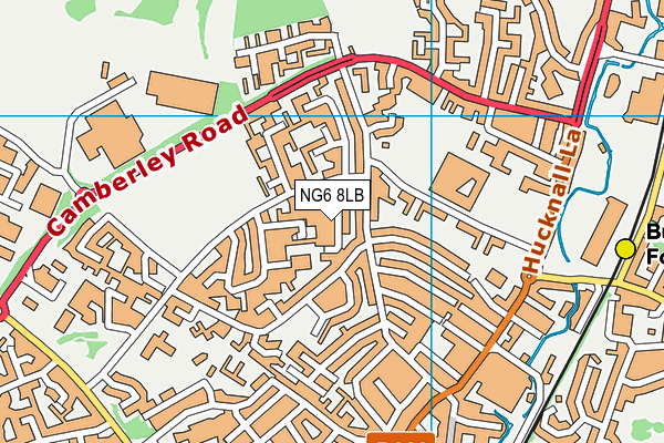 NG6 8LB map - OS VectorMap District (Ordnance Survey)