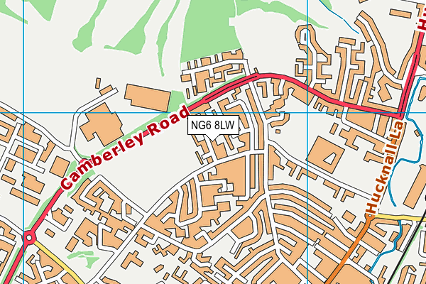 NG6 8LW map - OS VectorMap District (Ordnance Survey)
