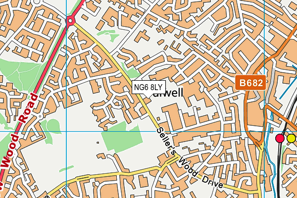 NG6 8LY map - OS VectorMap District (Ordnance Survey)