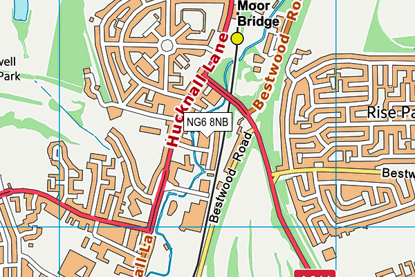 NG6 8NB map - OS VectorMap District (Ordnance Survey)