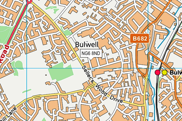 NG6 8ND map - OS VectorMap District (Ordnance Survey)