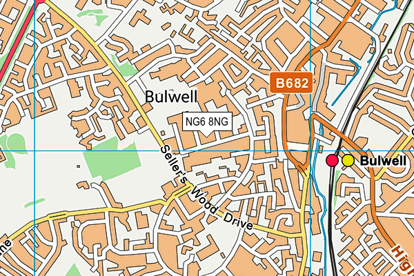 NG6 8NG map - OS VectorMap District (Ordnance Survey)