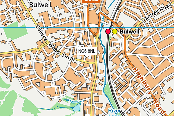 NG6 8NL map - OS VectorMap District (Ordnance Survey)