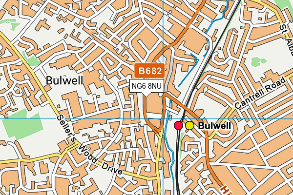 NG6 8NU map - OS VectorMap District (Ordnance Survey)