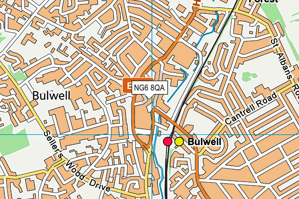 NG6 8QA map - OS VectorMap District (Ordnance Survey)