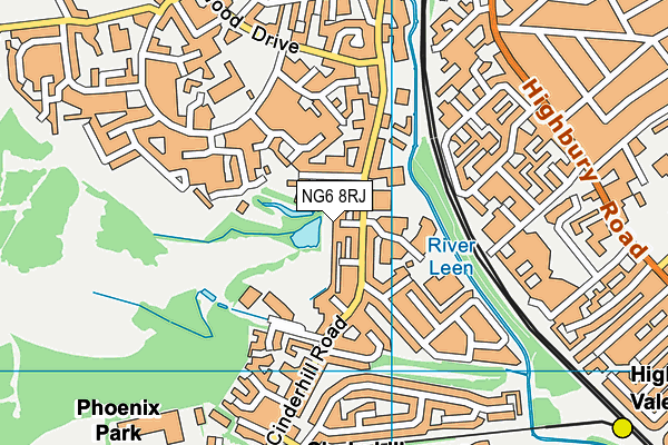 NG6 8RJ map - OS VectorMap District (Ordnance Survey)