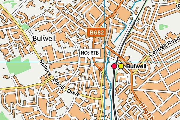 NG6 8TB map - OS VectorMap District (Ordnance Survey)