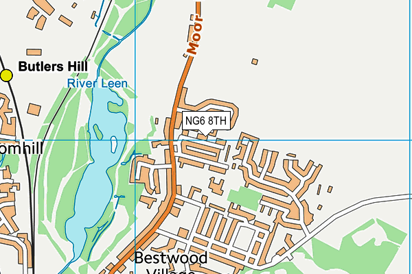 NG6 8TH map - OS VectorMap District (Ordnance Survey)