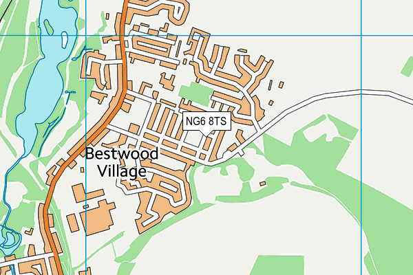 NG6 8TS map - OS VectorMap District (Ordnance Survey)