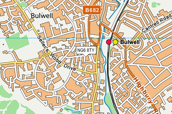 NG6 8TY map - OS VectorMap District (Ordnance Survey)