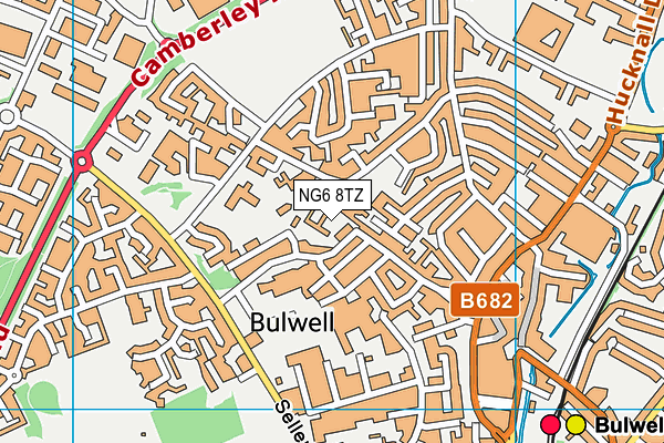 NG6 8TZ map - OS VectorMap District (Ordnance Survey)