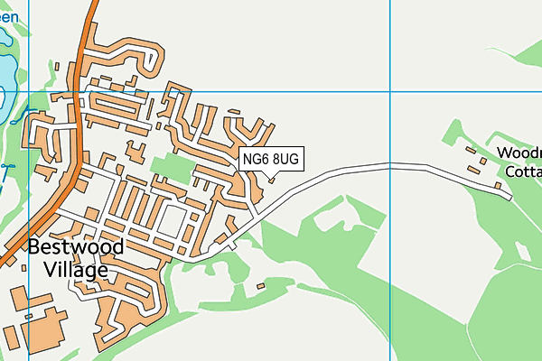 NG6 8UG map - OS VectorMap District (Ordnance Survey)