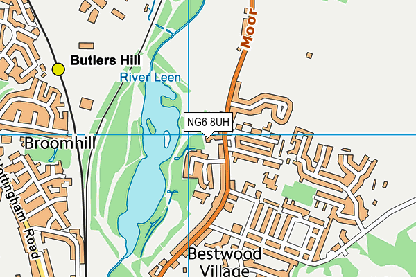 NG6 8UH map - OS VectorMap District (Ordnance Survey)