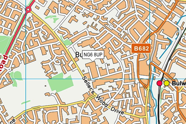 NG6 8UP map - OS VectorMap District (Ordnance Survey)