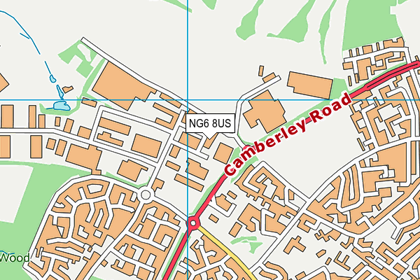 NG6 8US map - OS VectorMap District (Ordnance Survey)