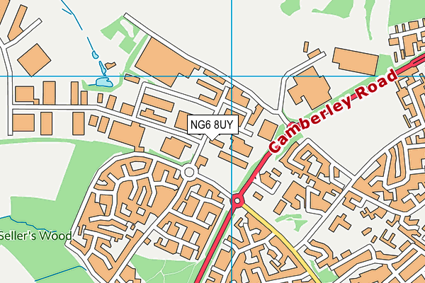 NG6 8UY map - OS VectorMap District (Ordnance Survey)