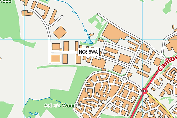 NG6 8WA map - OS VectorMap District (Ordnance Survey)