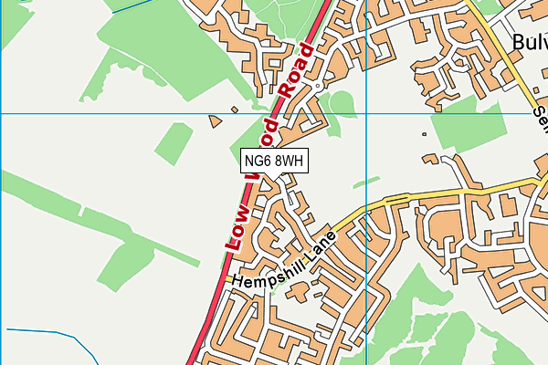 NG6 8WH map - OS VectorMap District (Ordnance Survey)