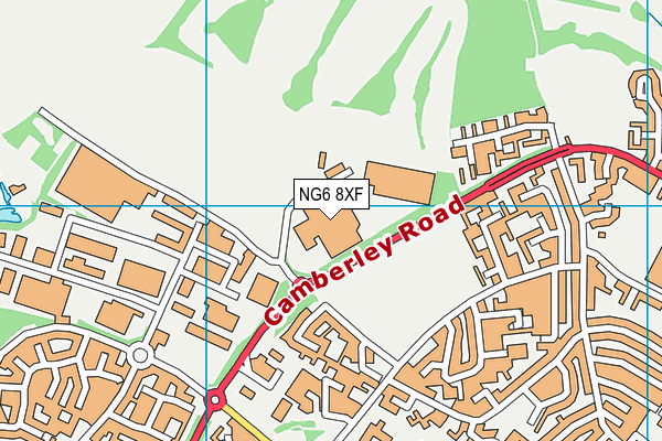 NG6 8XF map - OS VectorMap District (Ordnance Survey)