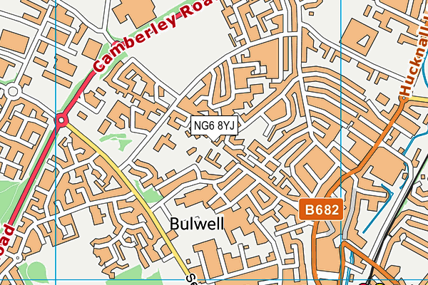 NG6 8YJ map - OS VectorMap District (Ordnance Survey)