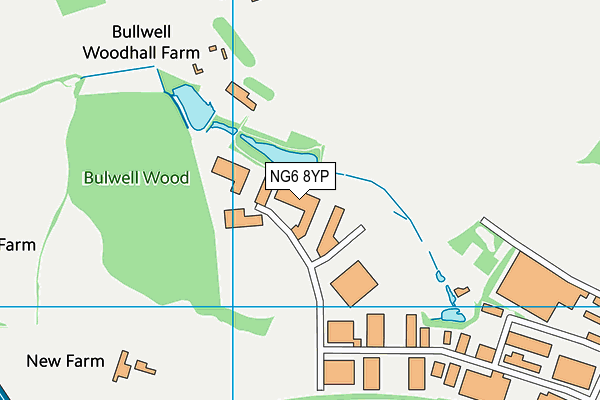 NG6 8YP map - OS VectorMap District (Ordnance Survey)