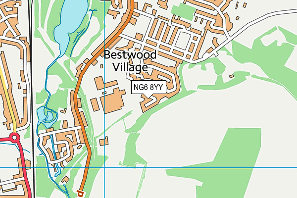 NG6 8YY map - OS VectorMap District (Ordnance Survey)