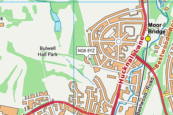 NG6 8YZ map - OS VectorMap District (Ordnance Survey)