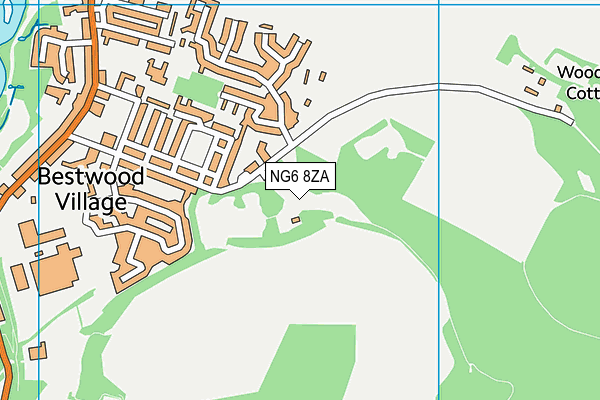 NG6 8ZA map - OS VectorMap District (Ordnance Survey)