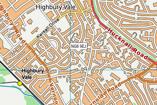 NG6 9EJ map - OS VectorMap District (Ordnance Survey)