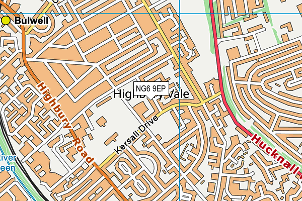 NG6 9EP map - OS VectorMap District (Ordnance Survey)