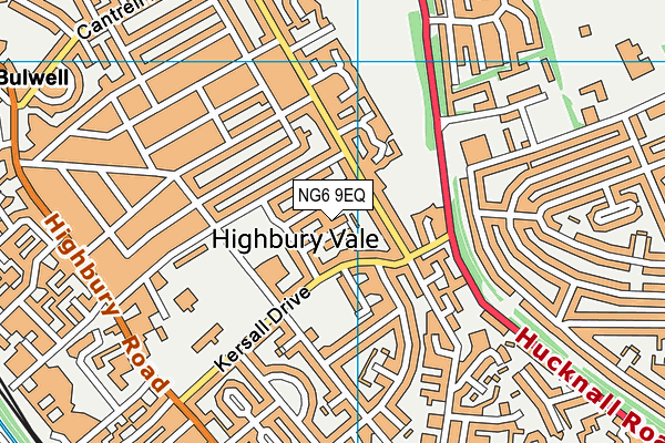 NG6 9EQ map - OS VectorMap District (Ordnance Survey)