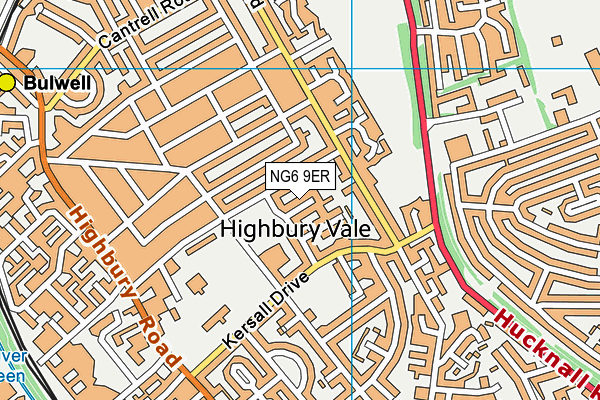 NG6 9ER map - OS VectorMap District (Ordnance Survey)