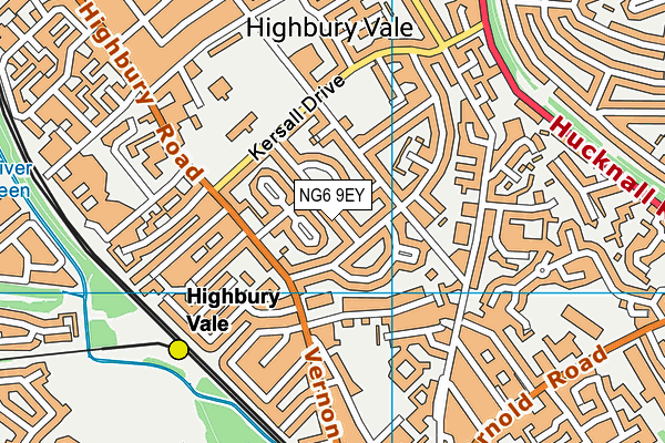 NG6 9EY map - OS VectorMap District (Ordnance Survey)