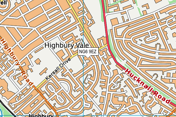 NG6 9EZ map - OS VectorMap District (Ordnance Survey)